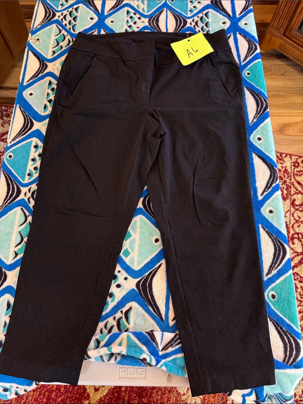 Lane Bryant Black Sparkle ankle pants with Subtle Metallic Threads